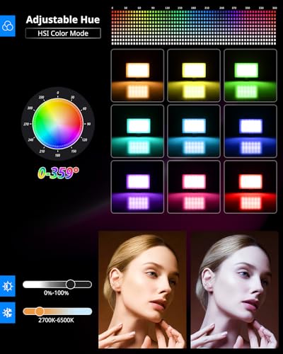 2-Pack RGB Photography Lighting, Studio Lights with Adjustable Tripod Stand