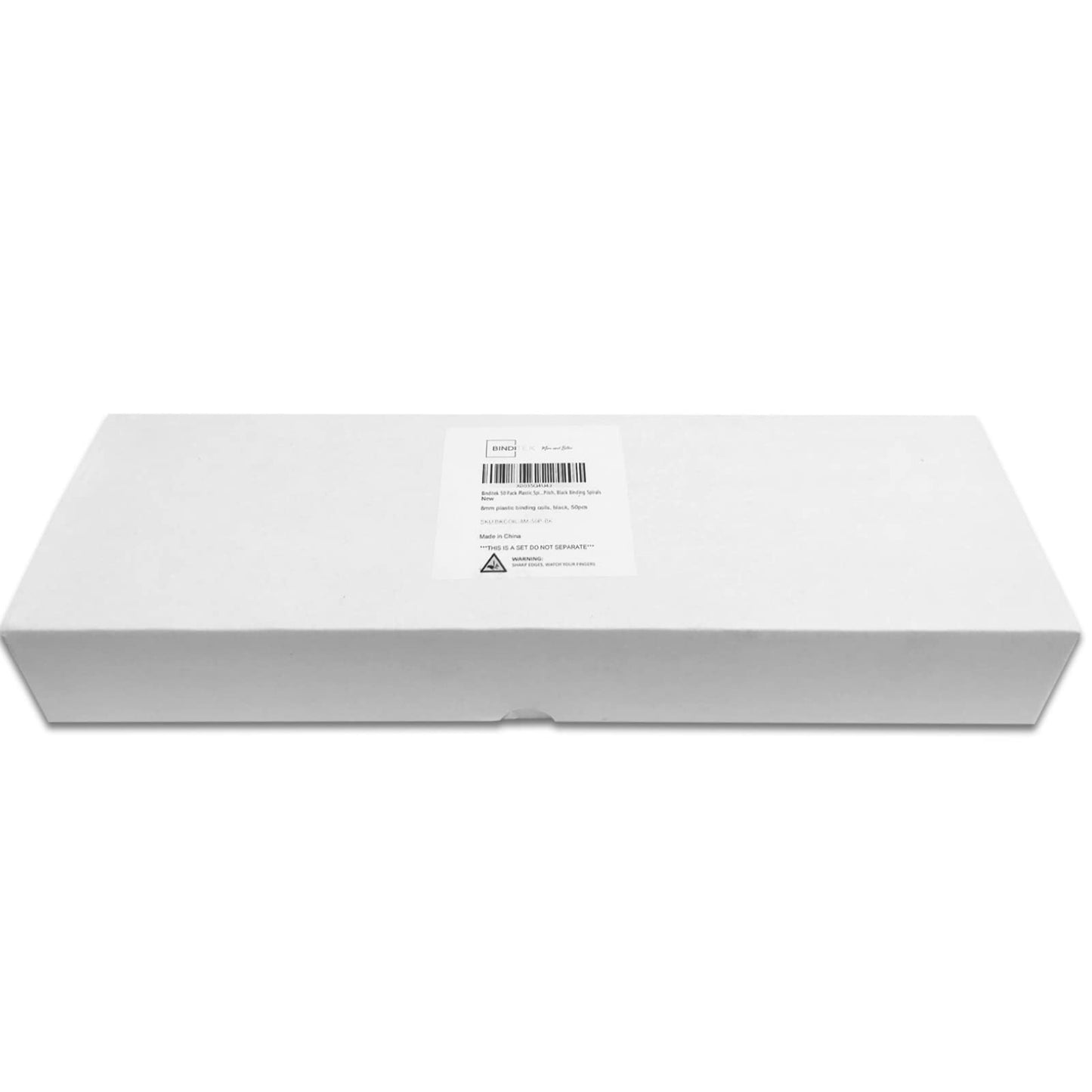 Binditek 50 Pack Plastic Spiral Binding Coils, 10mm(3/8"), 75 Sheet Capacity, 4:1 Pitch,