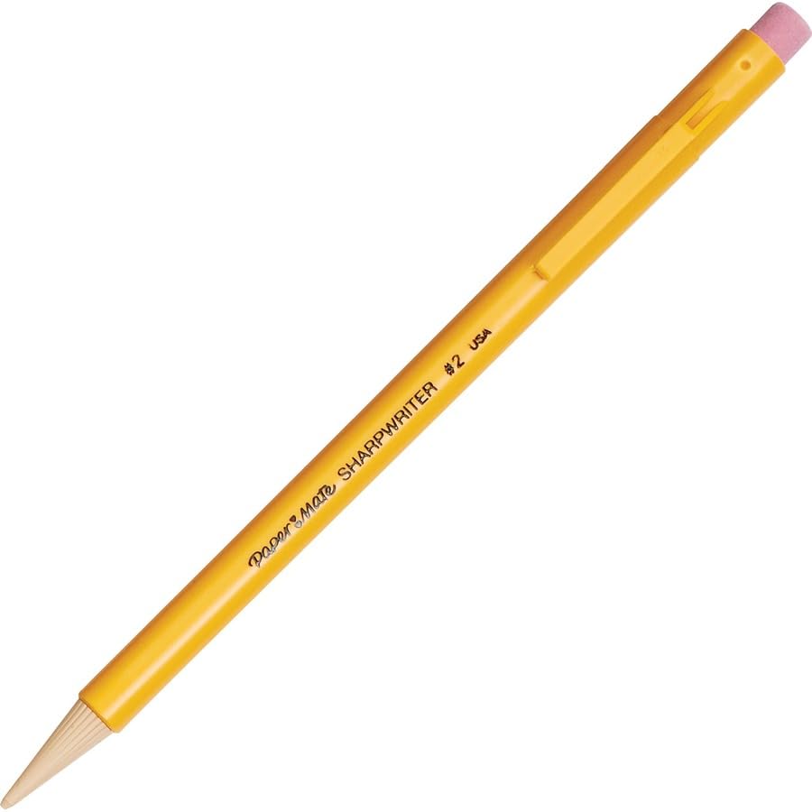 Paper Mate SharpWriter Mechanical Pencils | 0.7 mm #2 Pencil | Pencils for School Supplies, Yellow, 36 Count