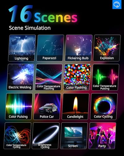2-Pack RGB Photography Lighting, Studio Lights with Adjustable Tripod Stand
