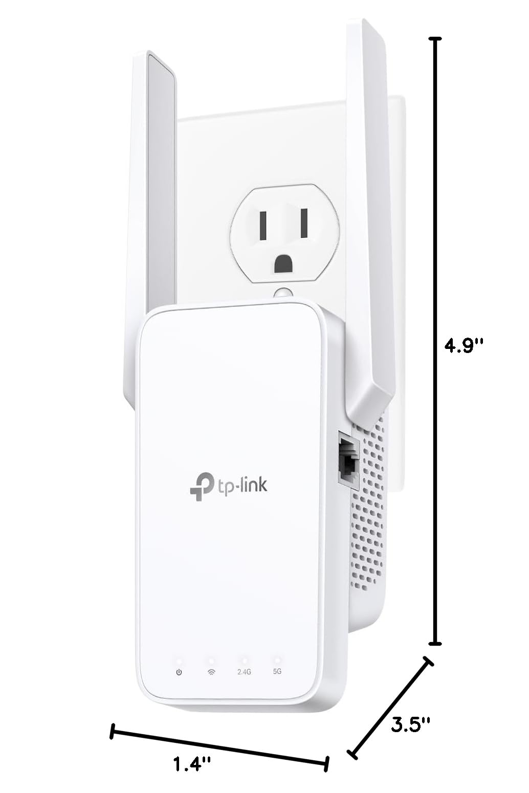 TP-Link AC1200 WiFi Extender - 1.2Gbps Home Signal Booster, Dual Band 5GHz/2.4GHz, Up to 1600 Sq.ft and 32 Devices, EasyMesh Compatible, One Ethernet Port (RE315)