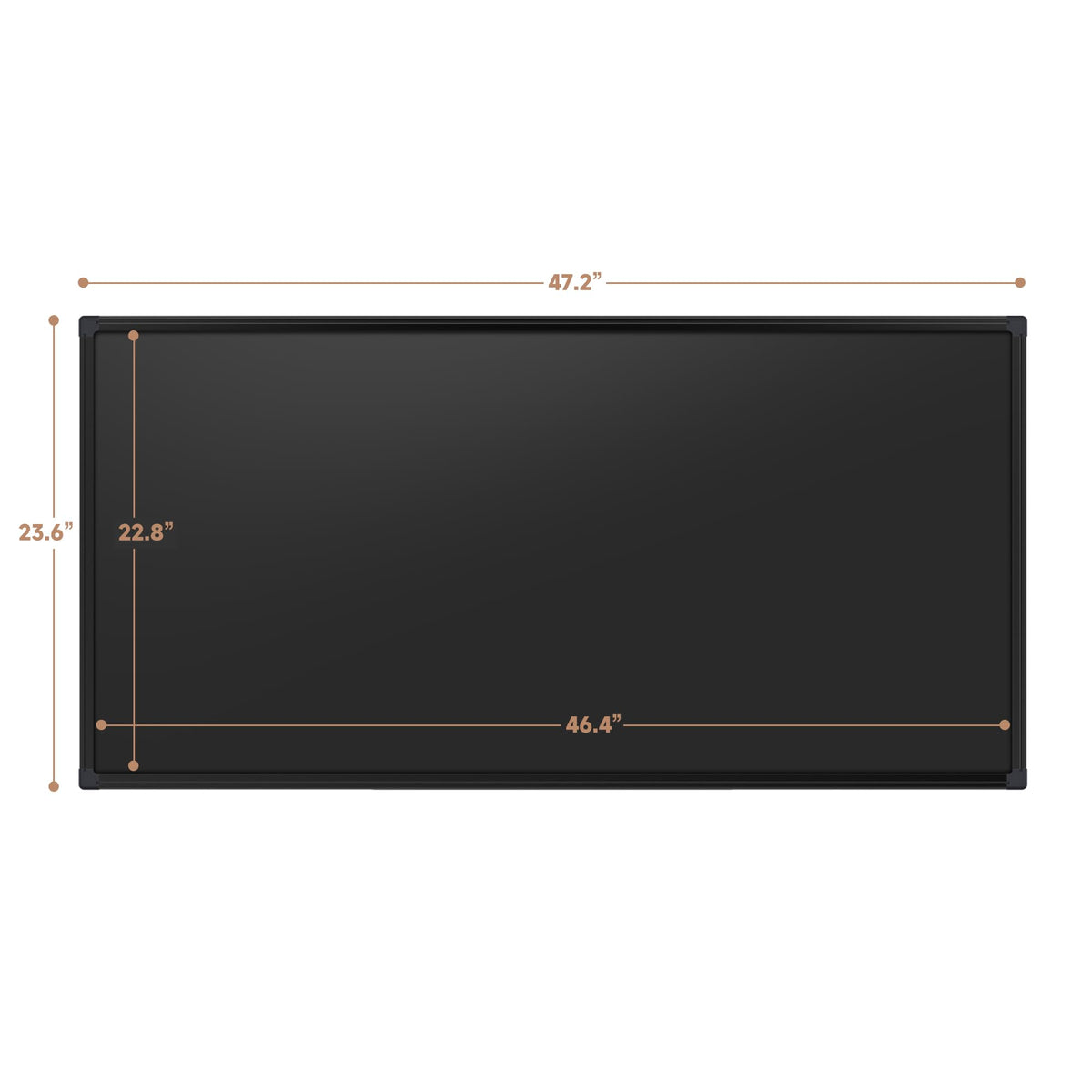 SELEAD Magnetic Chalkboard 48 x 24 Inches, Black Aluminum Frame