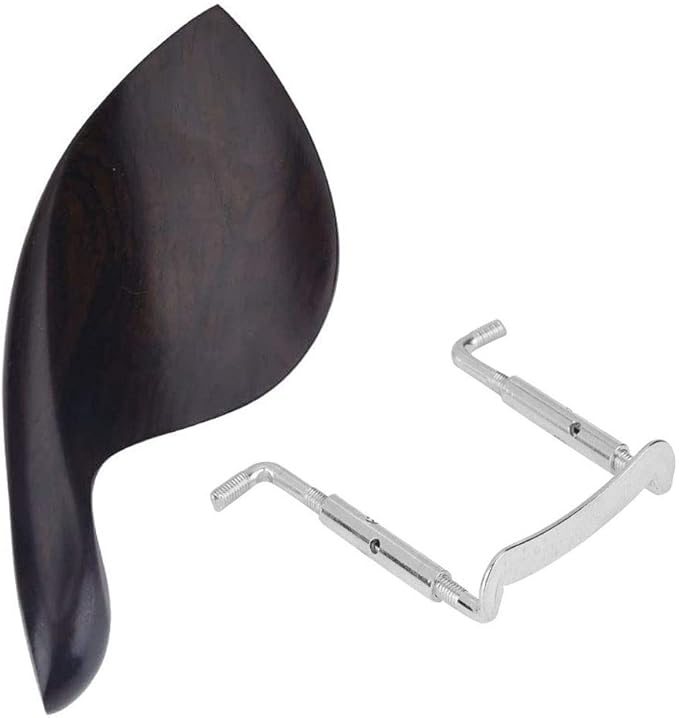 Violin Ebony Chin Rest with Standard Bracket for 3/4 Violin