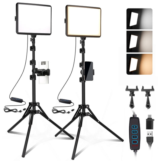 2-Pack LED Video Light Kit