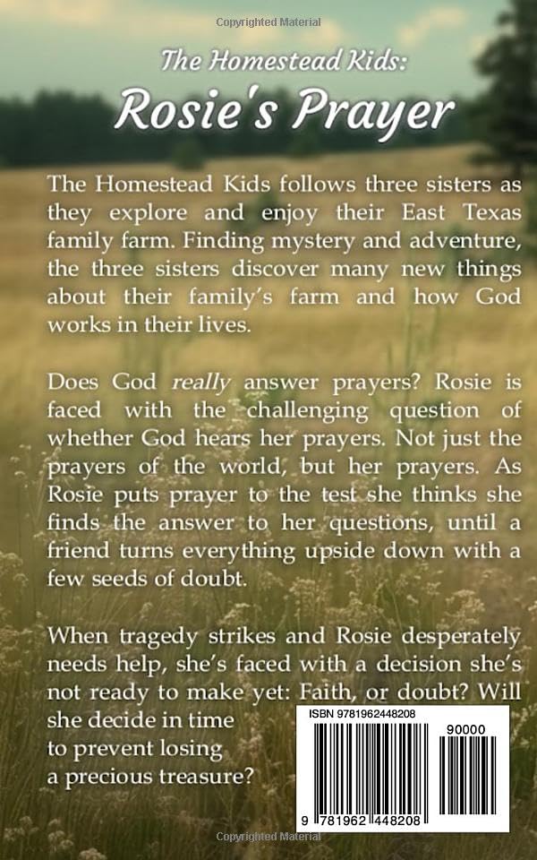 Rosie's Prayer: The Homestead Kids (The Homestead Kids (OpenDyslexic Font))- paperback