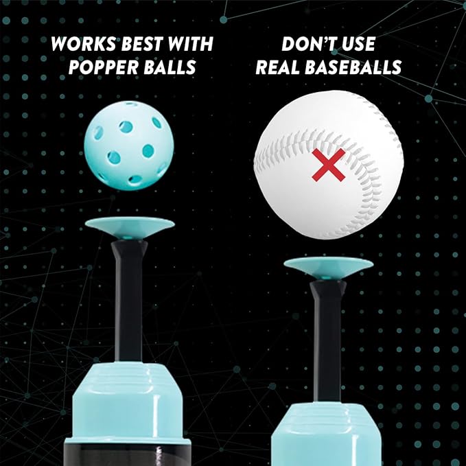 Tee Popper and Popper Ball Pack Bundle, baseball