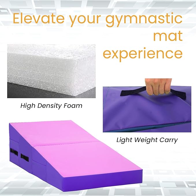 Gymnastics Mat Incline Indoor/Outdoor Tumbling- Size: 34x24 Inch