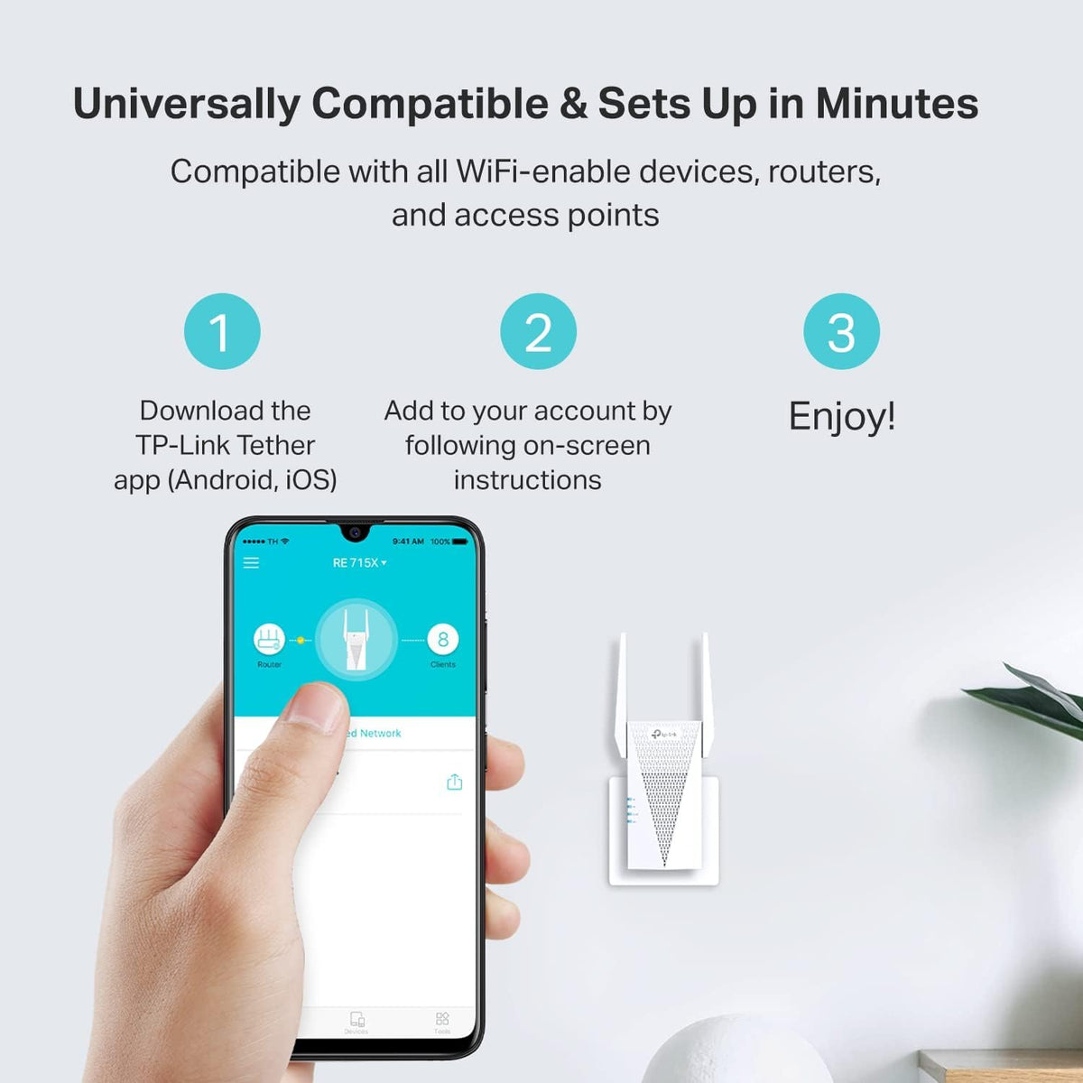 TP-Link AX3000 WiFi 6 Range Extender