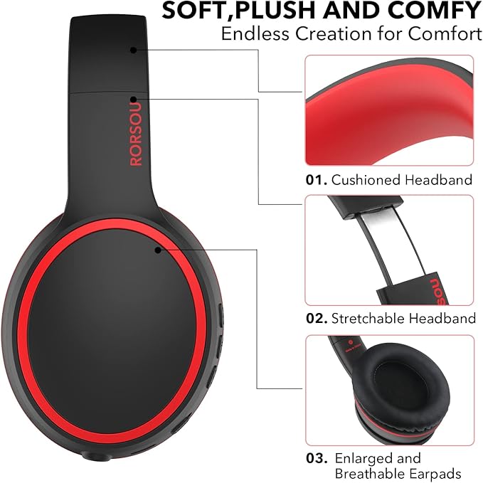 RORSOU B10 Bluetooth Headphones Over Ear