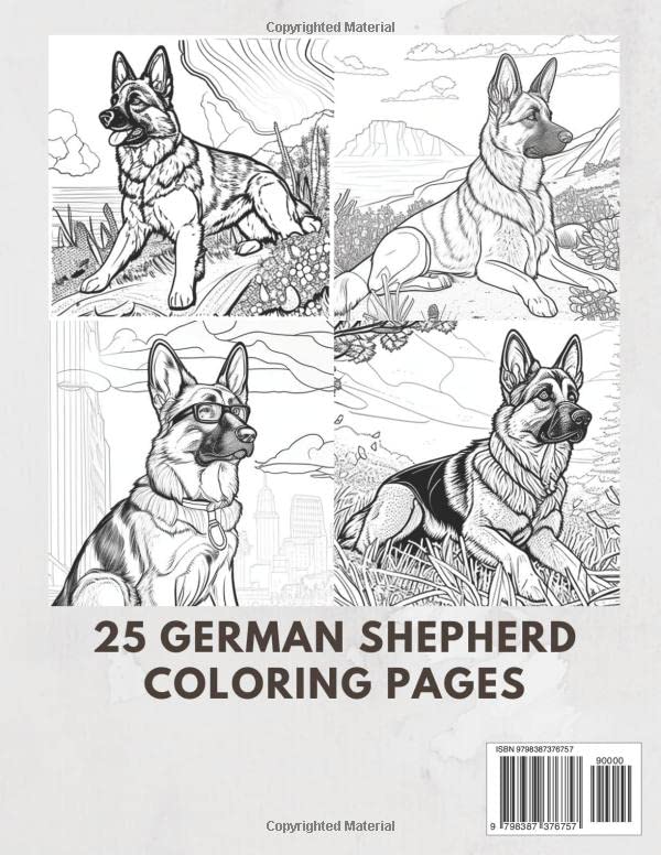 German Shepherd Coloring Book: Gift Idea for Dog Lovers and Owners