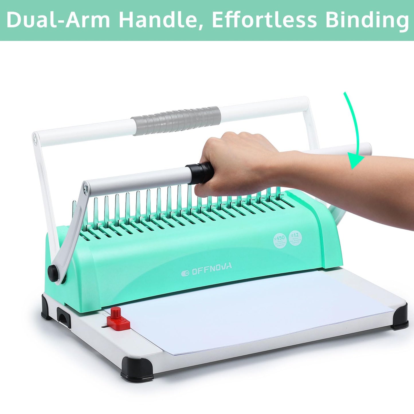 Binding Machine, 21-Hole 450 Sheets Paper Comb