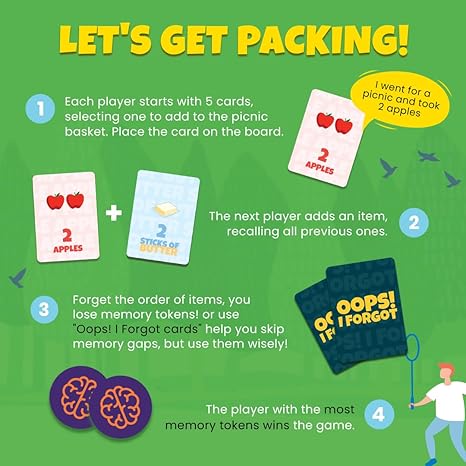 I Went for a Picnic - Fun Memory Card Game