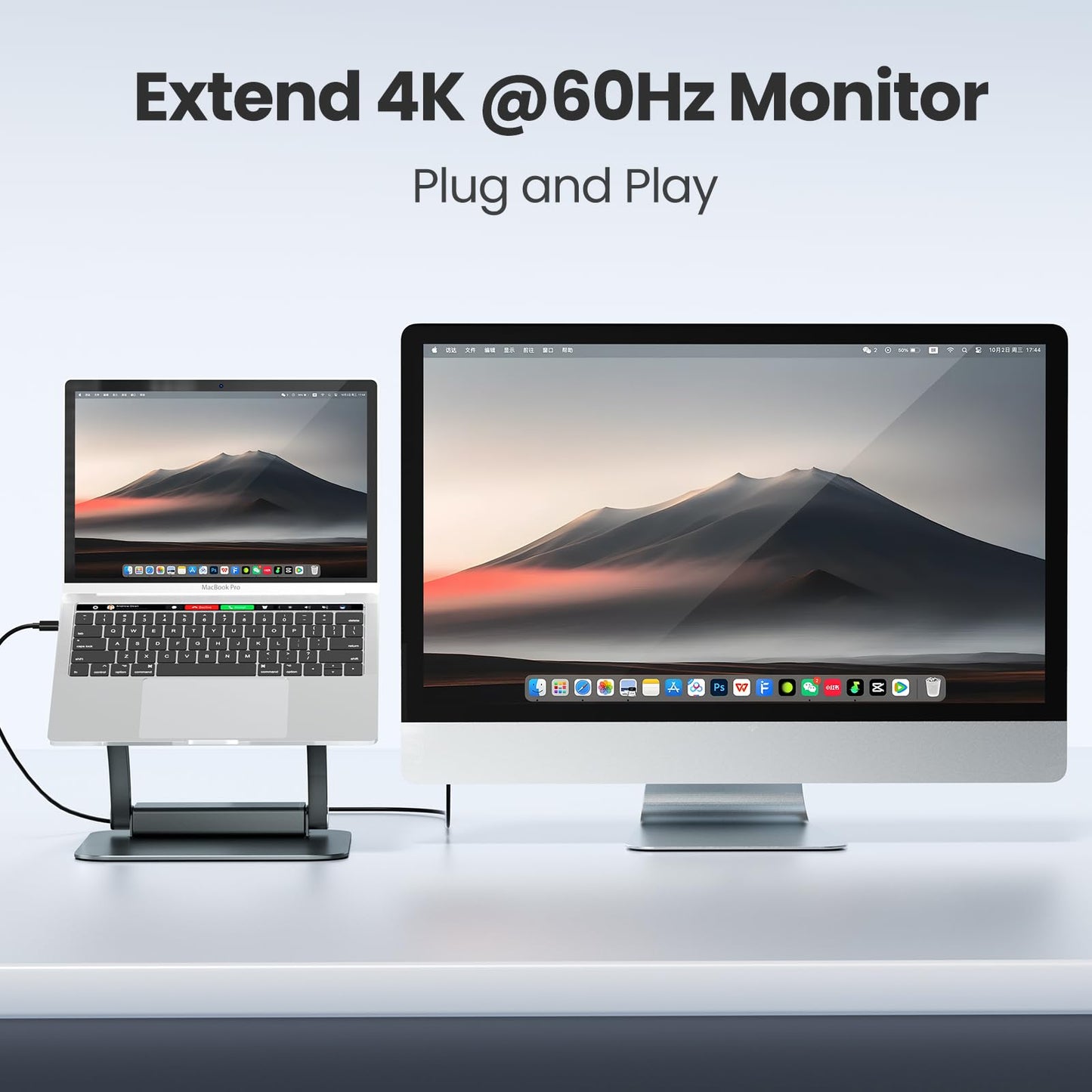 Laptop Stand with Detachable USB-C Hub