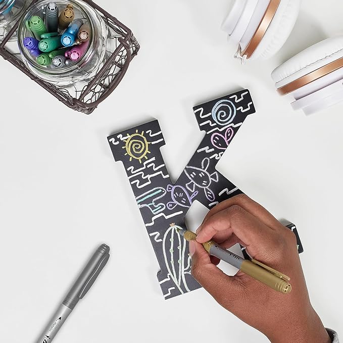 Intensity Metallic Permanent Markers, Fine Point, 8-Count Pack of Metallic Markers
