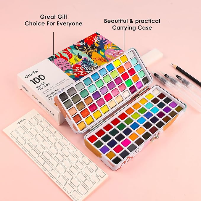 Grabie 100 Colors Watercolor Paint Set