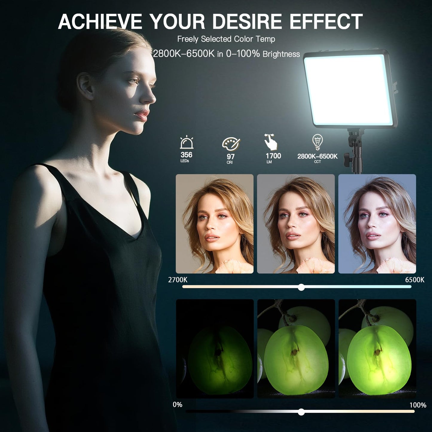 2-Pack LED Video Light Kit