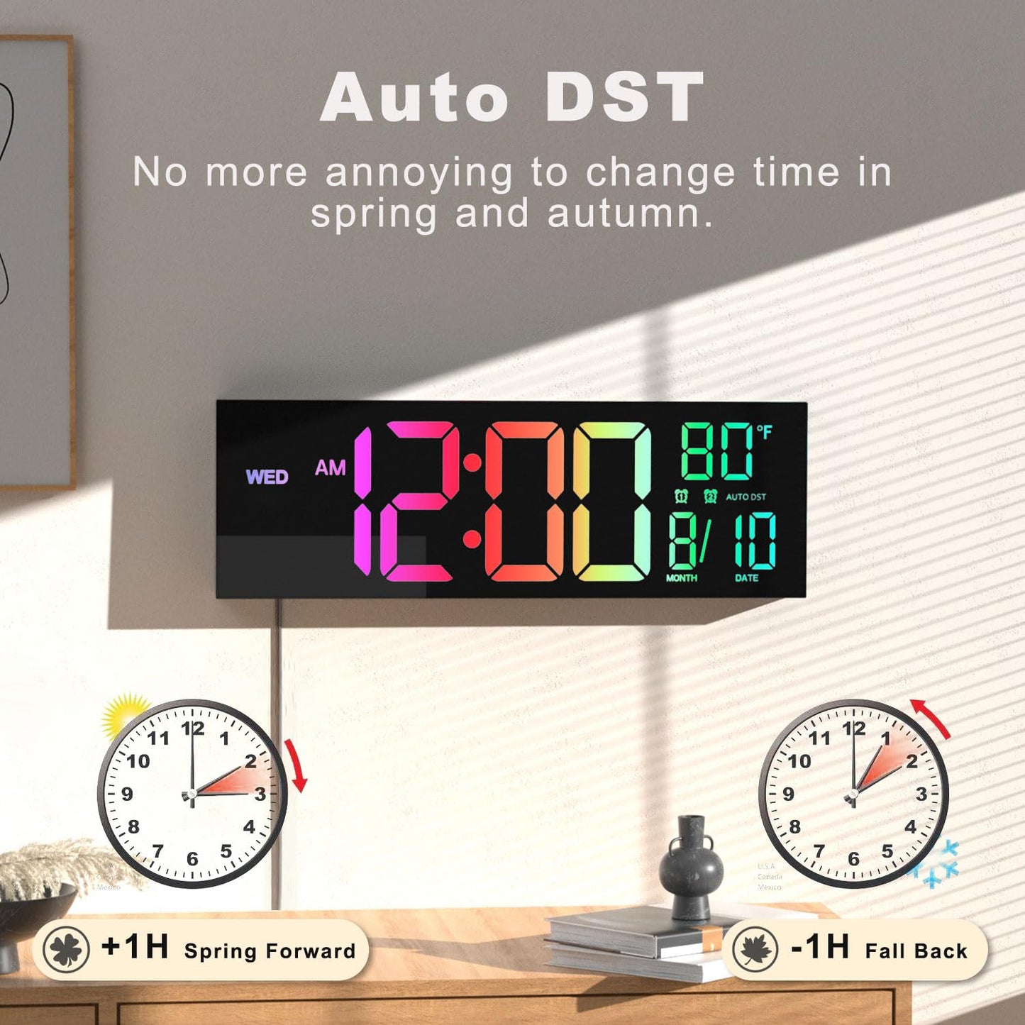 Digital Wall Mount Clock