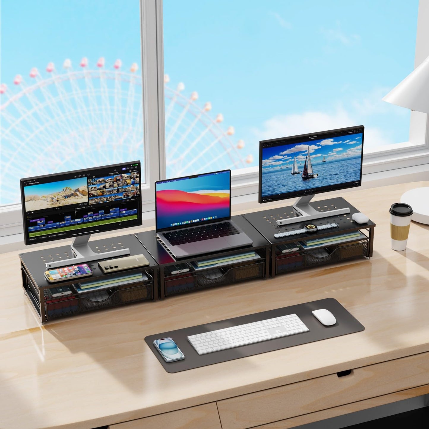 Computer Monitor Stand Riser, Desk Organizers and Accessories