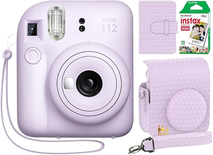 Fujifilm Instax Mini 12 Instant Camera, Custom Designed Case
