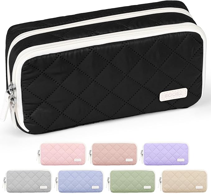 Large Pencil Case Pouch, 8 Compartments