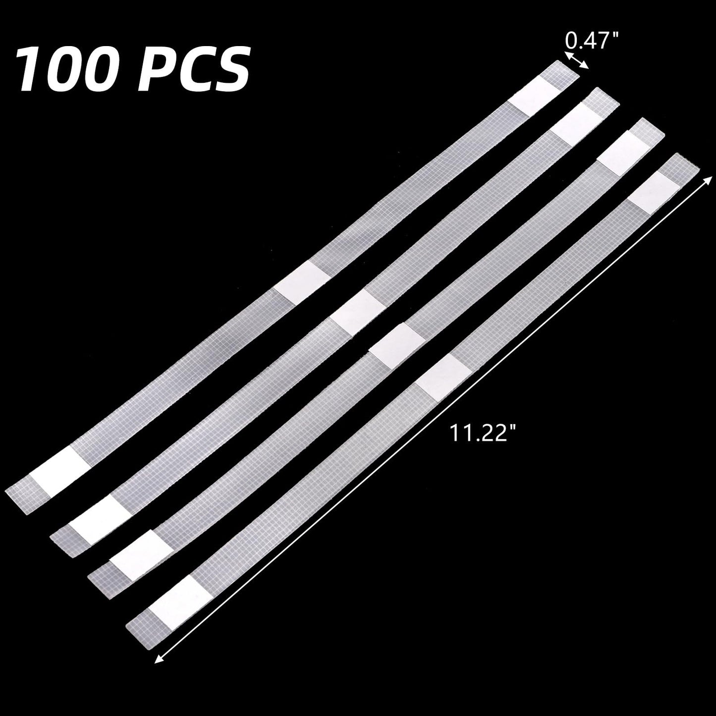 100 Pcs Glue Strips with Mesh Backing