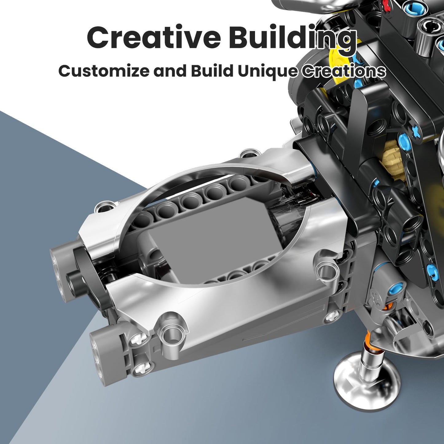 Mould King W16 Engine Toys Building Sets, V8 Mini Engine Scale Model with Motor, 10131 STEM DIY(952 Pieces)