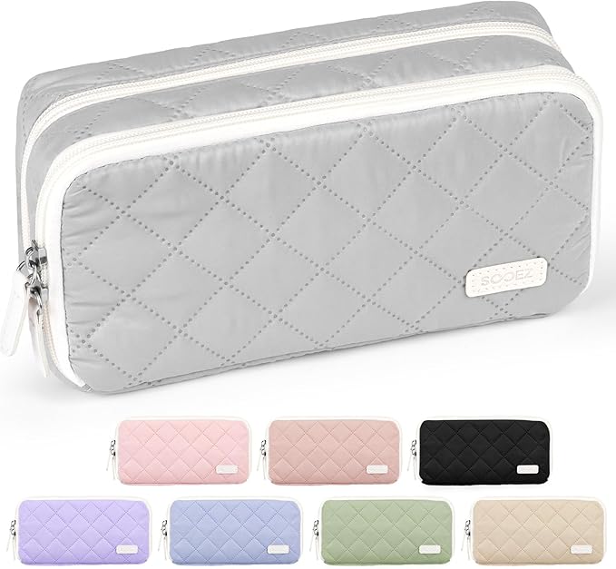 Large Pencil Case Pouch, 8 Compartments