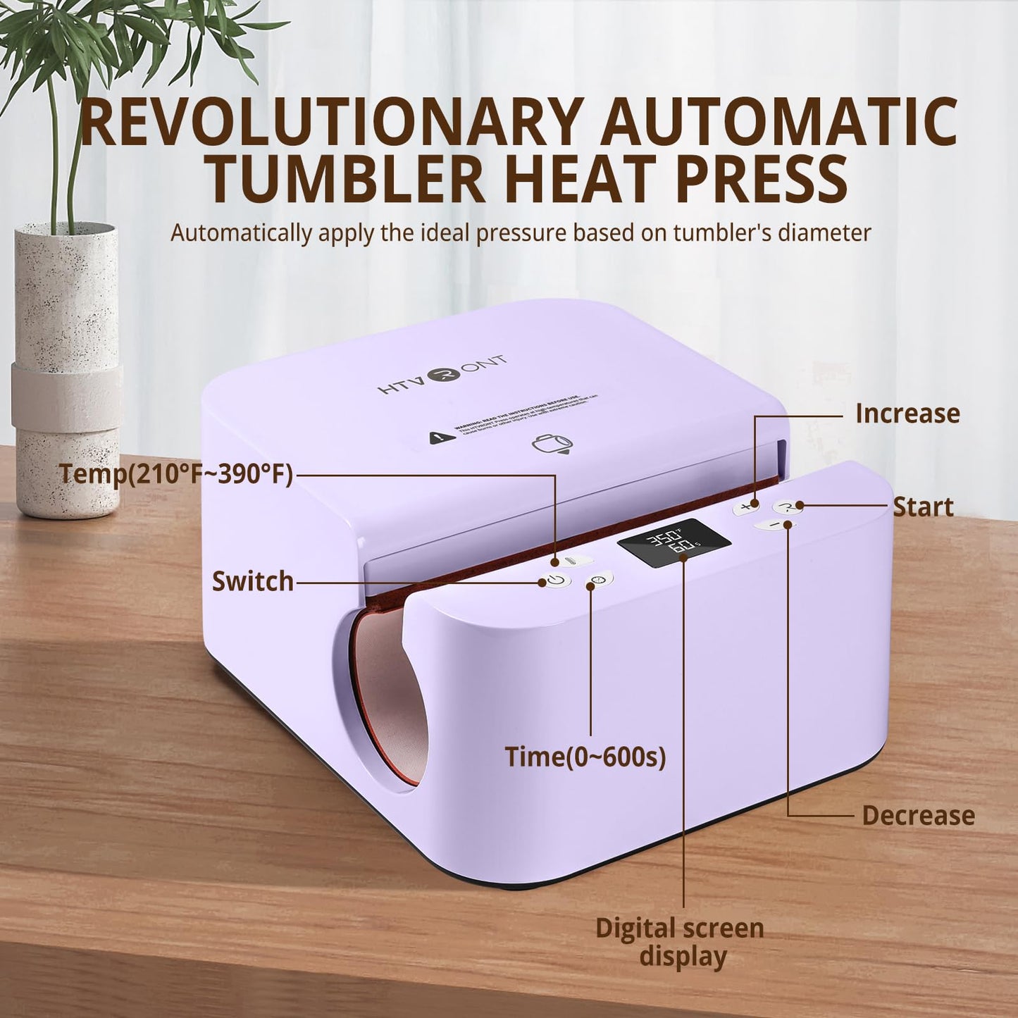 HTVRONT Auto Tumbler Heat Press Machine