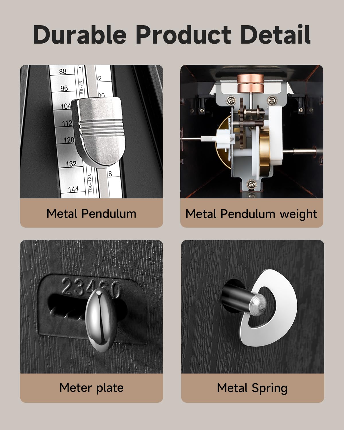 Donner Mechanical Metronome for Piano Guitar Drum Violin Saxophone Musician