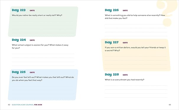 Question a Day Journal for Kids: 365 Days to Capture Memories and Express Yourself- Paperback