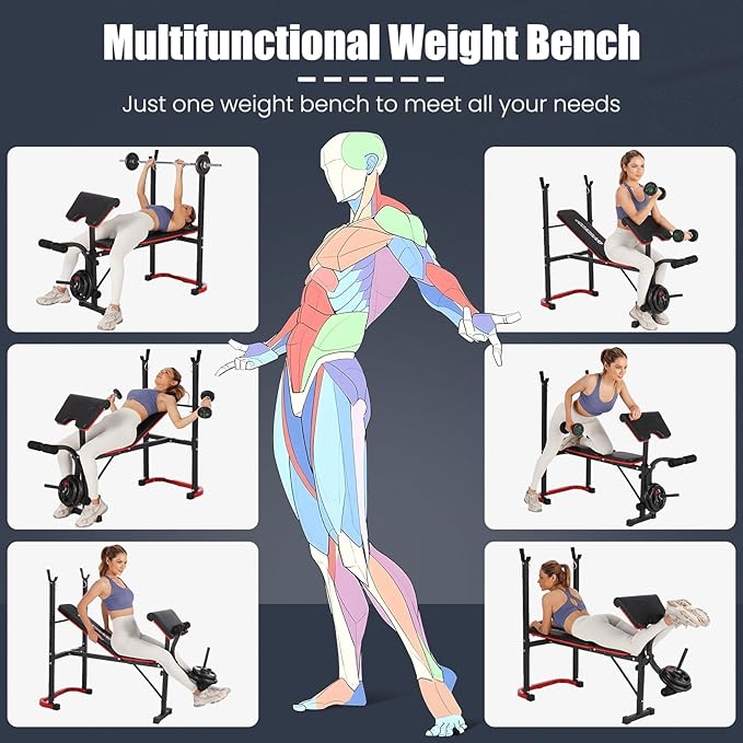 Weight Bench - Bench Press- adjustable