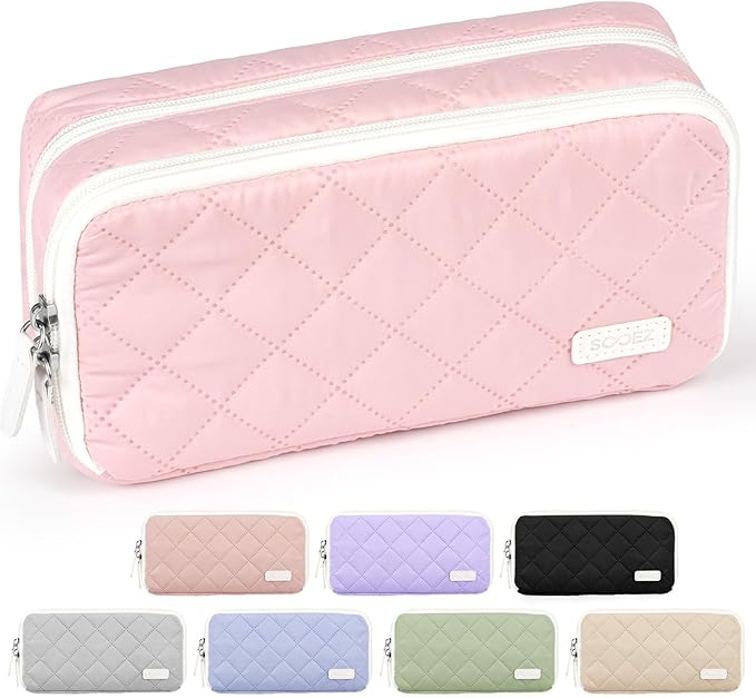 Large Pencil Case Pouch, 8 Compartments