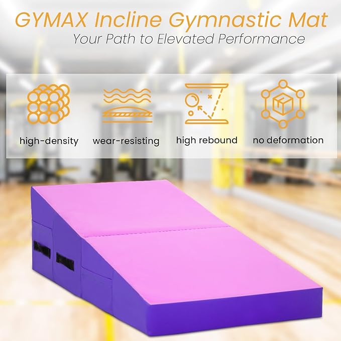 Gymnastics Mat Incline Indoor/Outdoor Tumbling- Size: 34x24 Inch