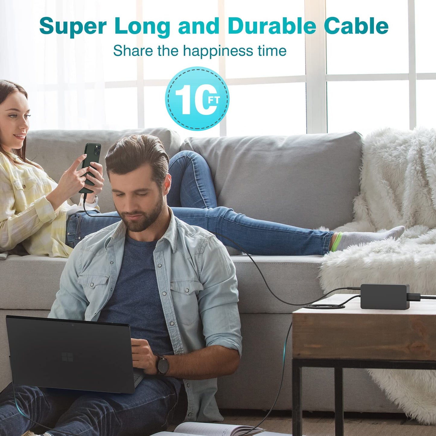 Power Adapter for Windows Surface Laptop 7/6/5/4/3/2/1