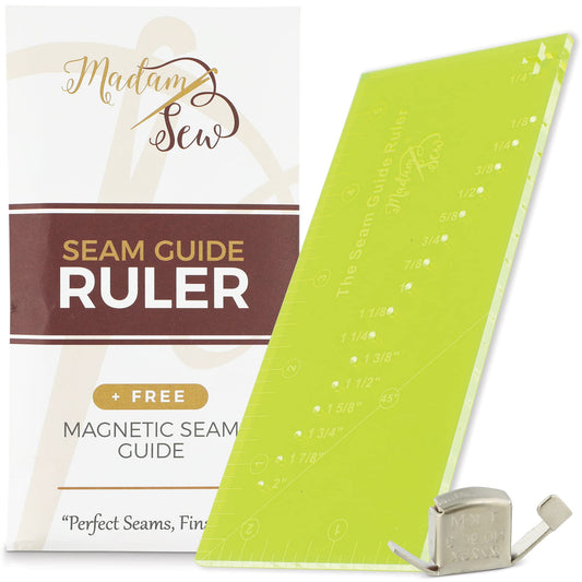 Madam Sew Seam Allowance Ruler and Magnetic Seam Guide
