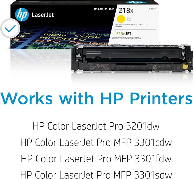 HP 218X Yellow High-Yield Toner Cartridge