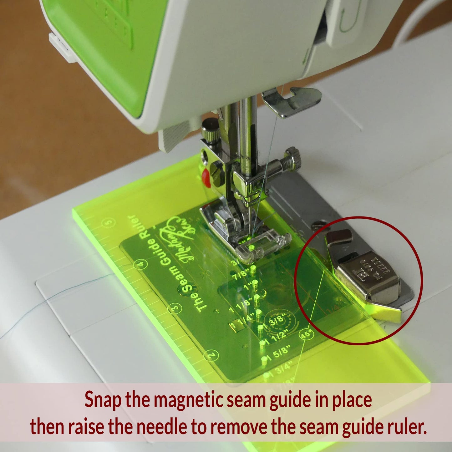 Madam Sew Seam Allowance Ruler and Magnetic Seam Guide