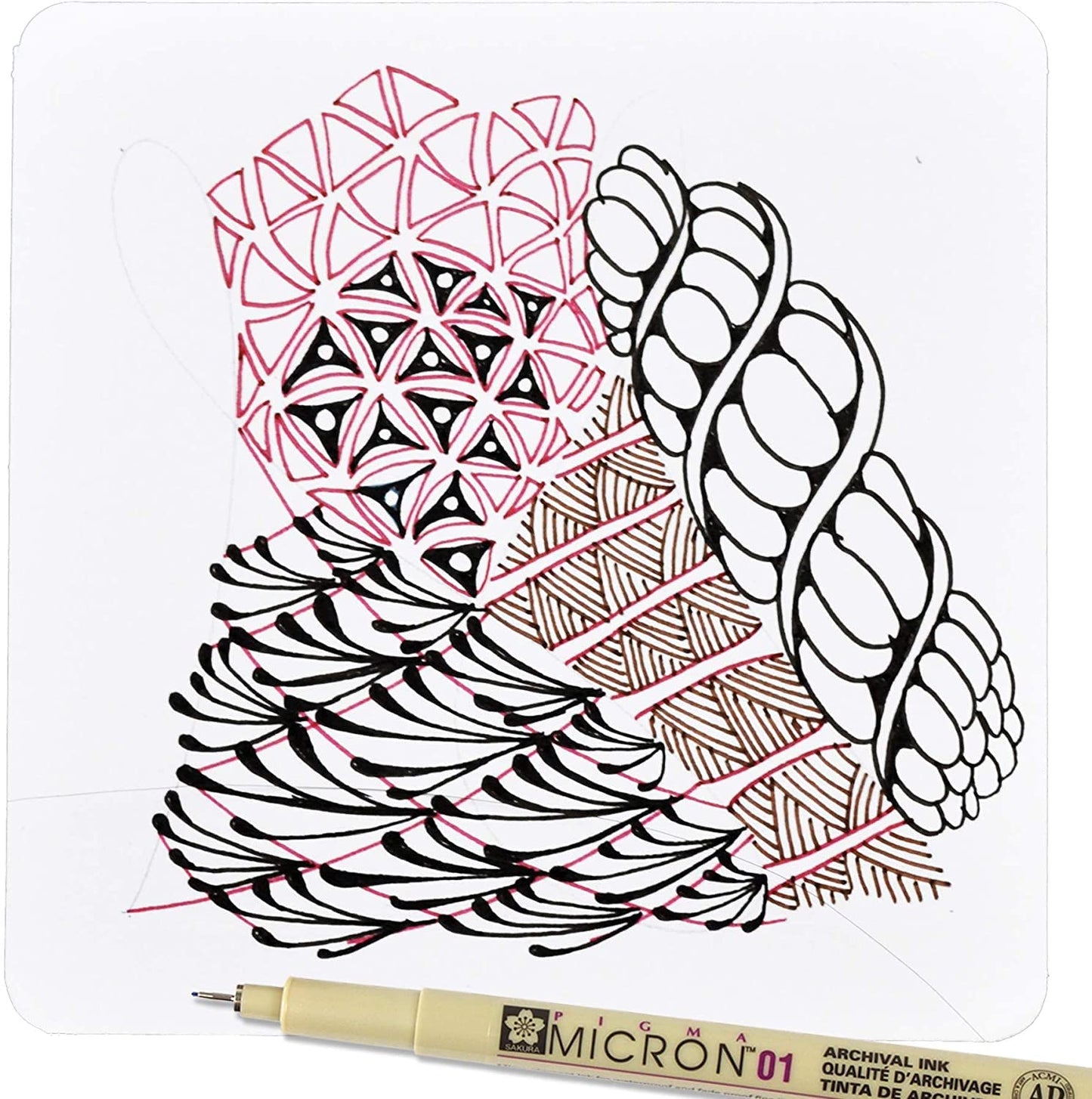 SAKURA Pigma Micron Fineliner Pens - Archival Black Ink Pens- 6 Pack