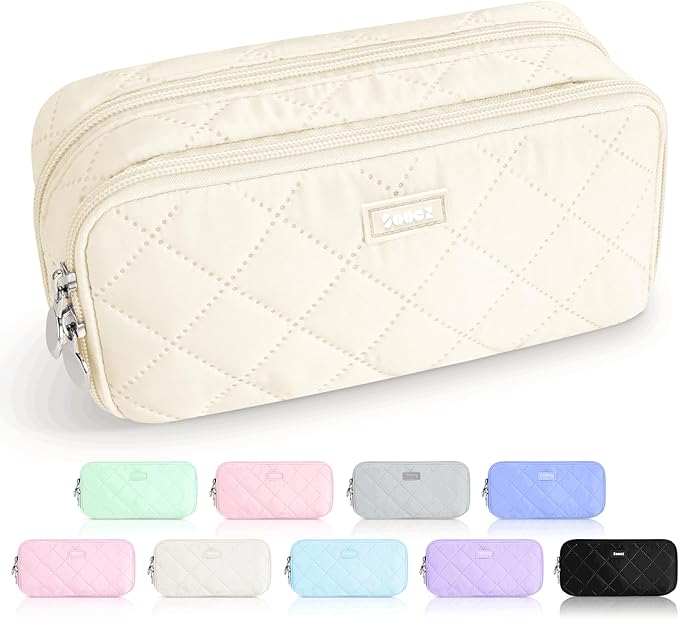 Large Pencil Case Pouch, 8 Compartments