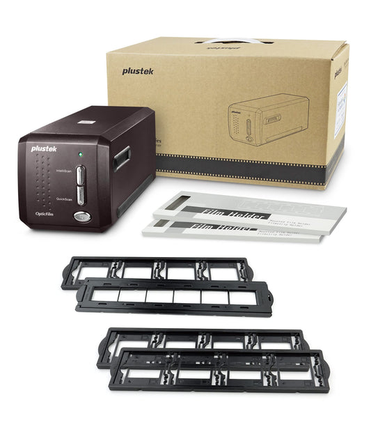 Plustek OpticFilm 8300i Ai Film & Slide Scanner Converter + 35mm Mounted Slide Holders kit