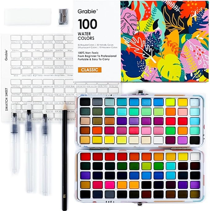 Grabie 100 Colors Watercolor Paint Set