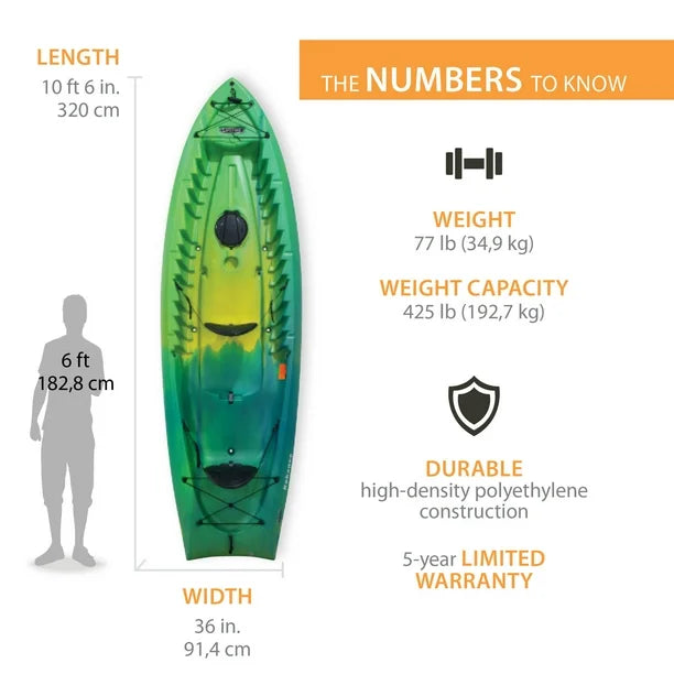 Tandem Kayak- Lifetime Kokanee 10.5 ft.