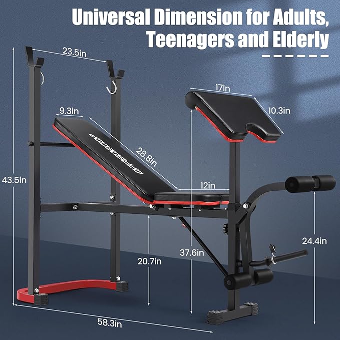 Weight Bench - Bench Press- adjustable