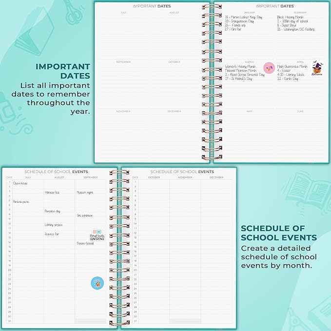Planner Spiral- Calendar and Lesson Plans