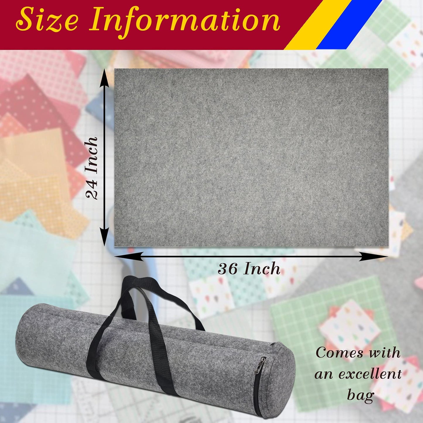 Wool Pressing Pad - 36" x 24" Quilting Ironing Pad