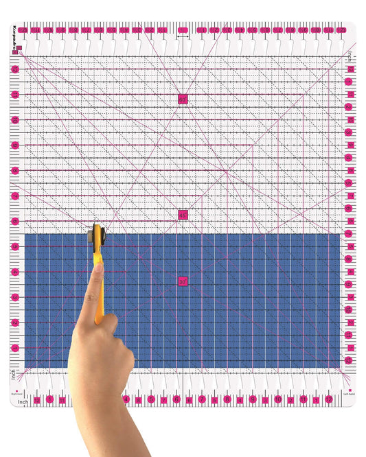 Quilting Ruler- 12.5 * 12.5" Slotted Rulers for Quilting and Sewing Quilt Strip Rulers