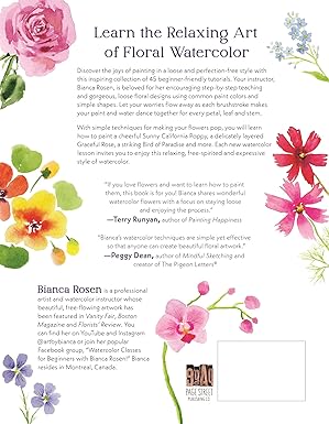 Easy Watercolor Flowers: 45 Beautiful Paintings for Beginners- book