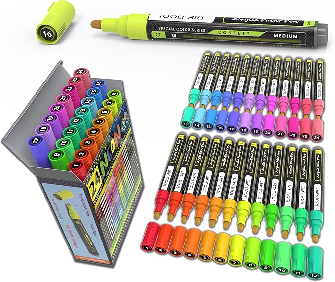 Tooli-Art- Neon - Acrylic Paint Pens