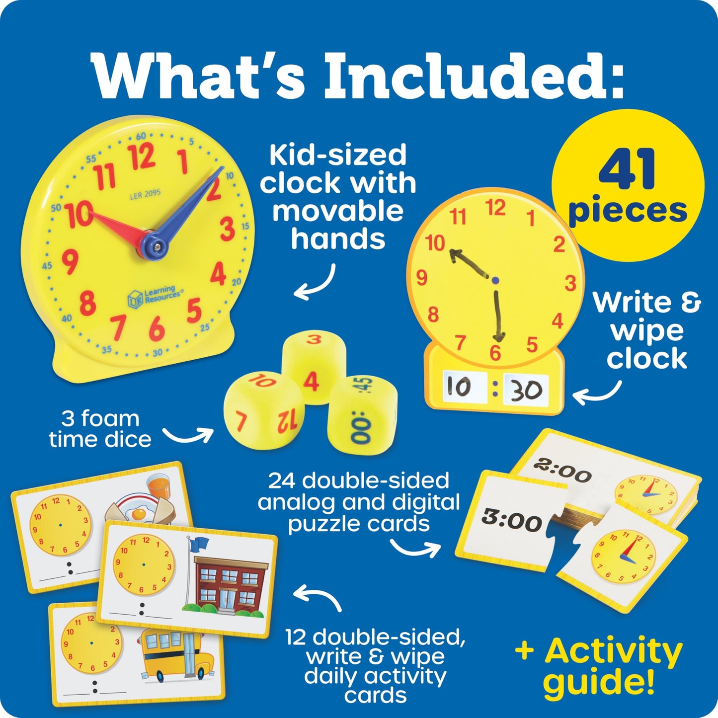 Time Activity Set – Teaching Clocks for Kids