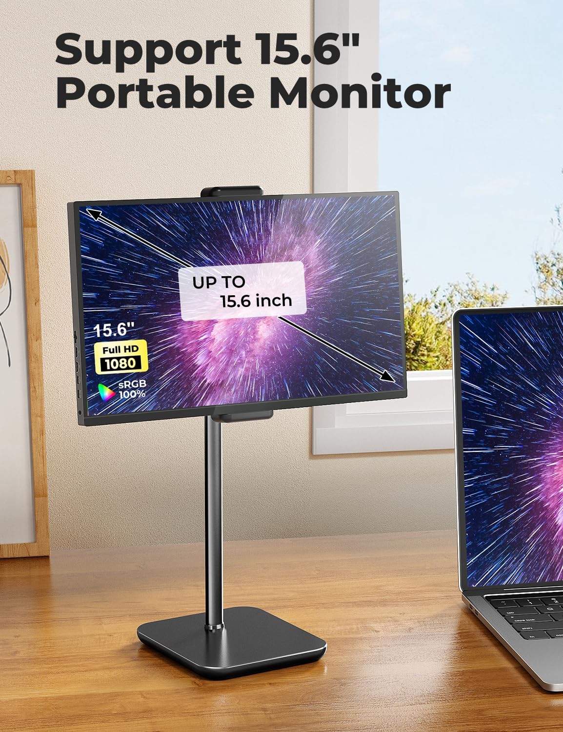 Tablet Stand for Desk with 360 Adjustable Holder Clamp Bracket